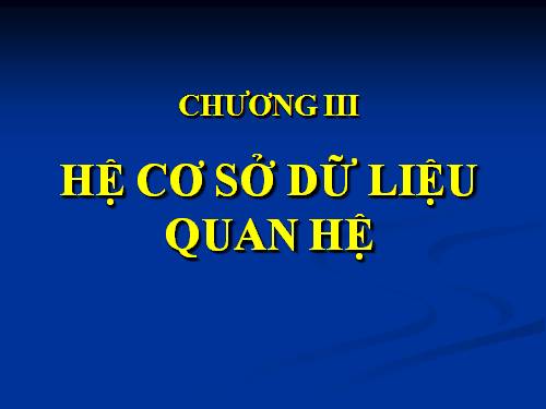 Bài 10. Cơ sở dữ liệu quan hệ