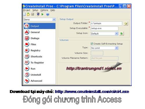 Phần mềm Đóng gói chương trình Access