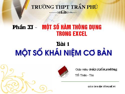 Bài 1. Một số khái niệm cơ bản