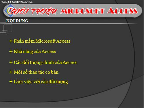 Bài 3. Giới thiệu Microsoft Access