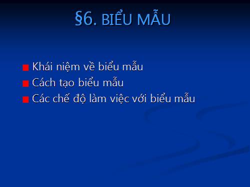 Bài 6. Biểu mẫu