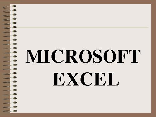 Giáo trình Excel cơ bản