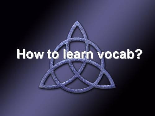 How to learn vocab