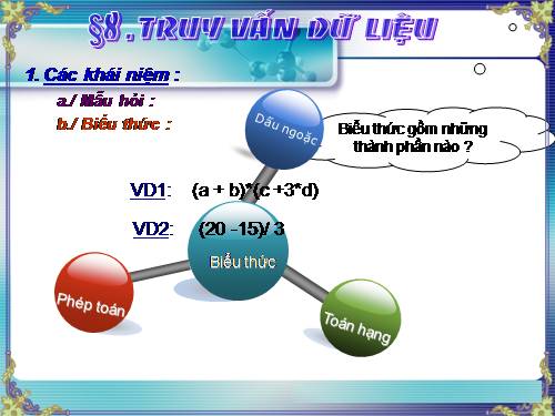 Bài 8. Truy vấn dữ liệu