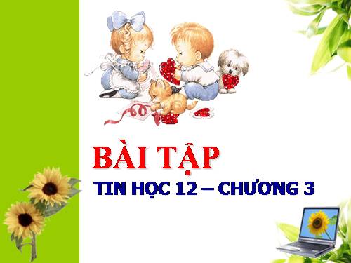 Bài tập chương 3 lớp 12