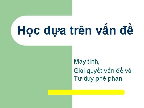 Học dựa trên vấn đề