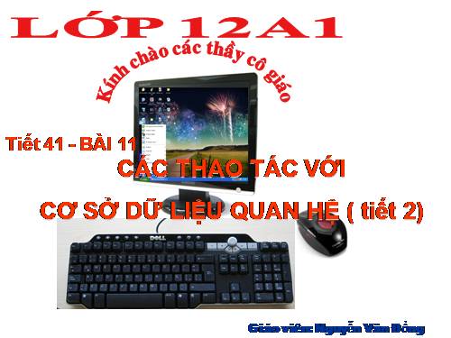 Bài 11. Các thao tác với cơ sở dữ liệu quan hệ