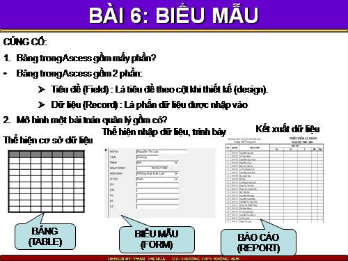 Bài 6. Biểu mẫu