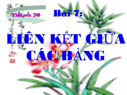 Bài 7. Liên kết giữa các bảng