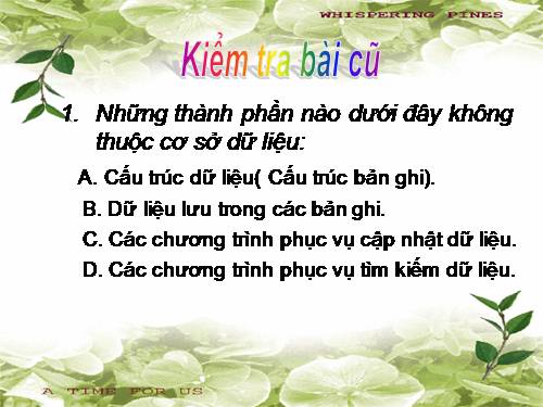 Bài 2. Hệ quản trị cơ sở dữ liệu