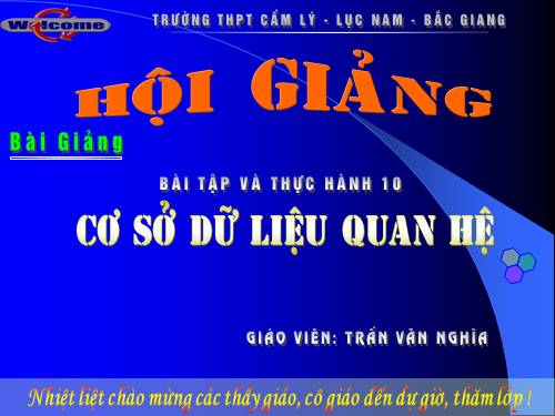 Bài tập và thực hành 10. Hệ cơ sở dữ liệu quan hệ