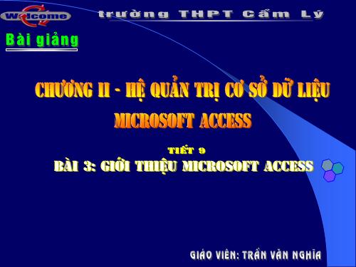 Bài 3. Giới thiệu Microsoft Access