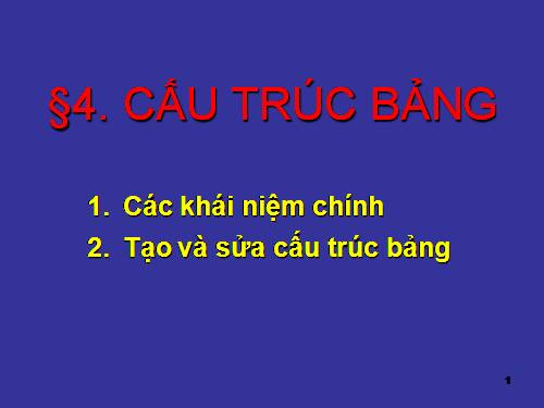 Bài 4. Cấu trúc bảng