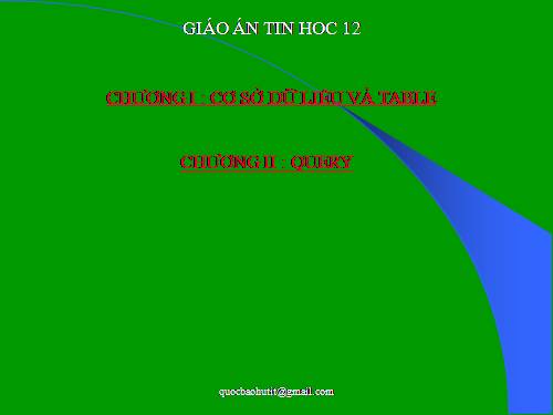 Bài 3. Giới thiệu Microsoft Access