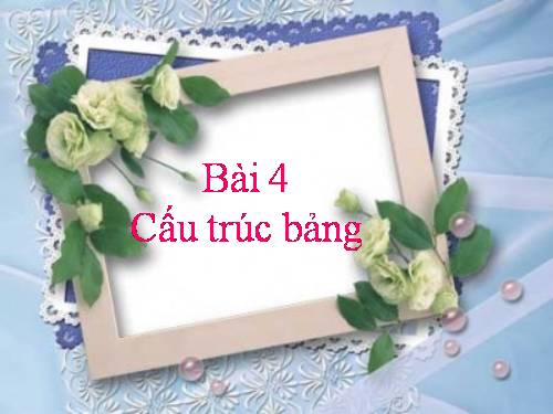 Bài 4. Cấu trúc bảng