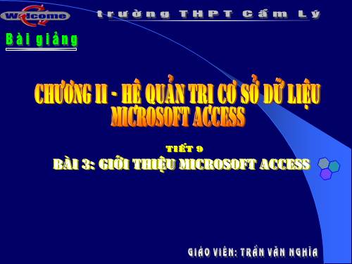 Bài 3. Giới thiệu Microsoft Access