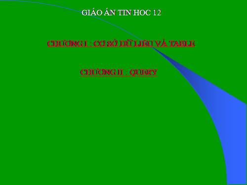 Bài 3. Giới thiệu Microsoft Access