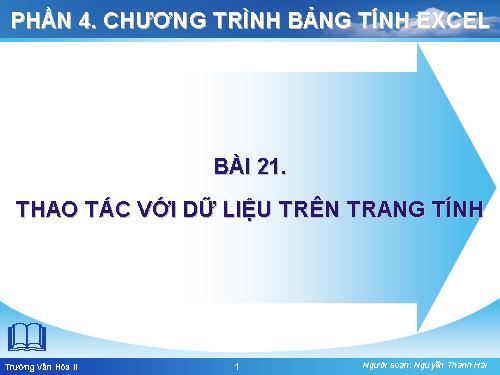 Bài 5. Các thao tác cơ bản trên bảng