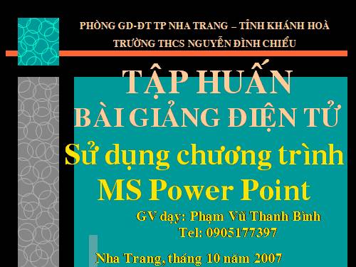 Thiết kế bài giảng điện tử Powperpoint