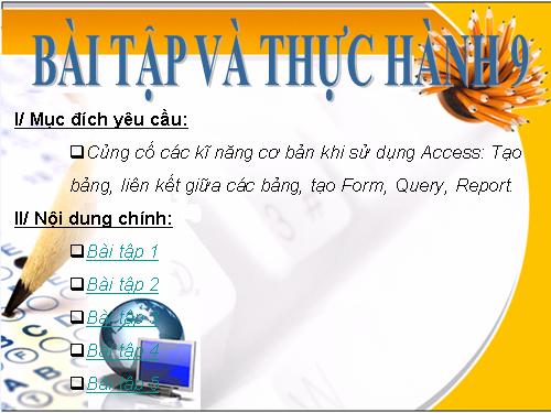 Bài tập và thực hành 9: Bài thực hành tổng hợp