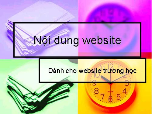 Nội dung website dành cho website trường học