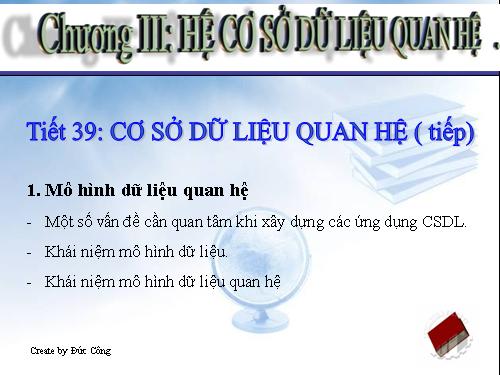 Bài 10. Cơ sở dữ liệu quan hệ