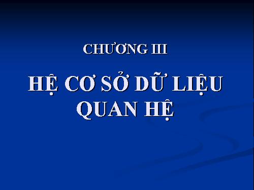 Bài 10. Cơ sở dữ liệu quan hệ