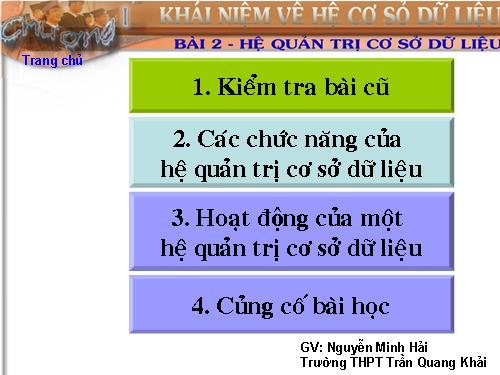 Bài 2. Hệ quản trị cơ sở dữ liệu