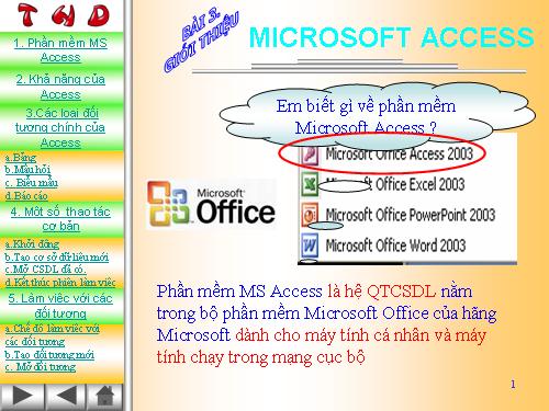 Bài 3. Giới thiệu Microsoft Access