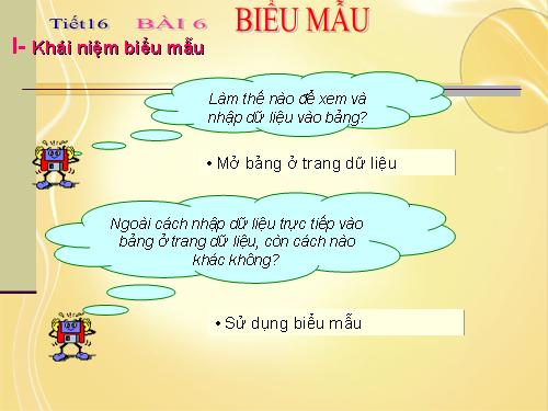 Bài 6. Biểu mẫu