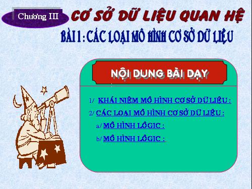 Chương 3 : Các loại mô hình CSDL