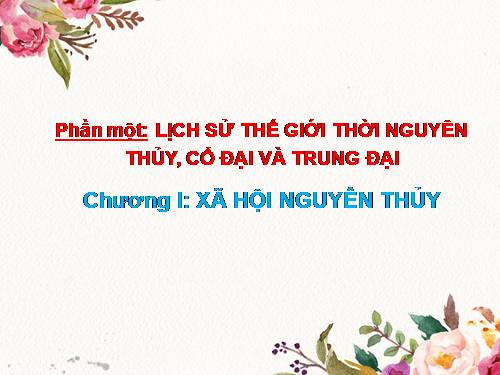 Bài 1. Sự xuất hiện loài người và bầy người nguyên thuỷ