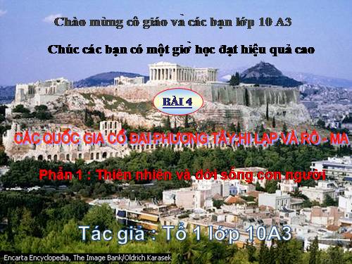 Bài 4. Các quốc gia cổ đại phương Tây - Hi Lạp và Rô-ma