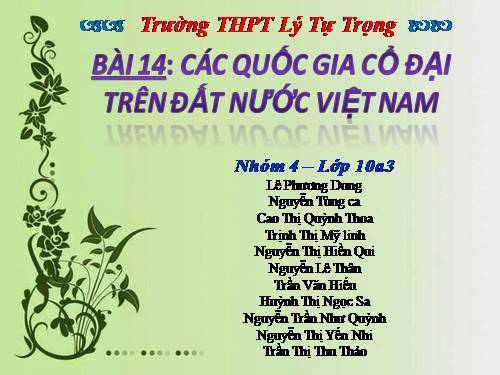 Bài 14. Các quốc gia cổ đại trên đất nước Việt Nam