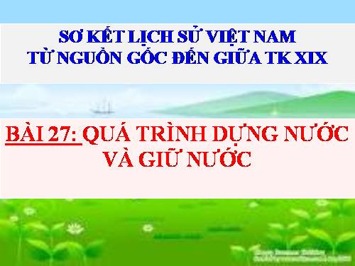 Bài 27. Quá trình dựng nước và giữ nước