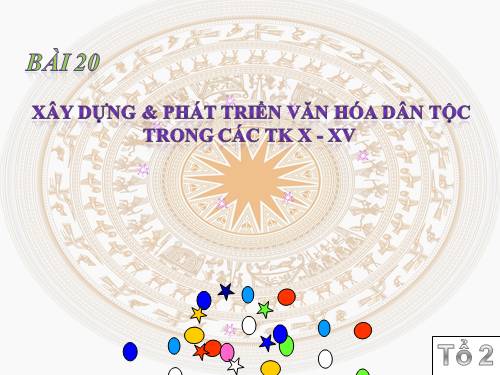 Bài 20. Xây dựng và phát triển văn hóa dân tộc trong các thế kỷ X-XV