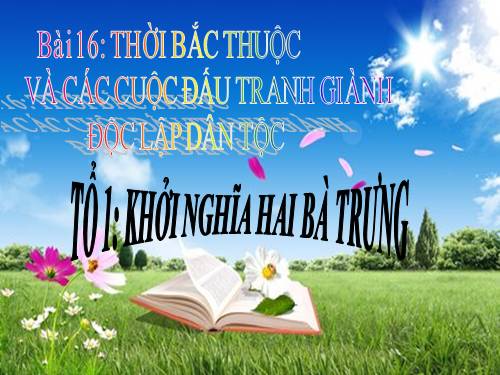 Bài 16. Thời Bắc thuộc và các cuộc đấu tranh giành độc lập dân tộc (Tiếp theo)