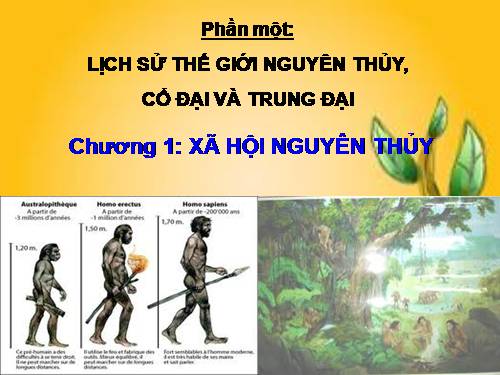 Bài 1. Sự xuất hiện loài người và bầy người nguyên thuỷ