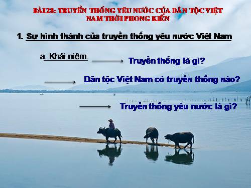 Bài 28. Truyền thống yêu nước của dân tộc Việt Nam thời phong kiến