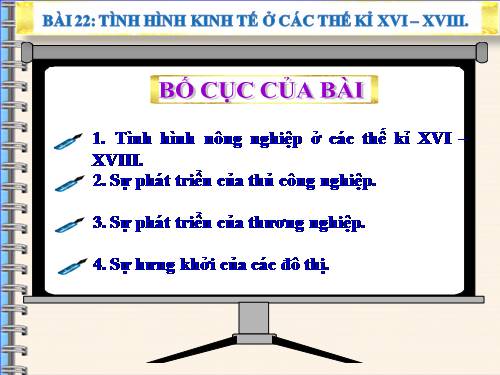 Bài 22. Tình hình kinh tế ở các thế kỷ XVI-XVIII