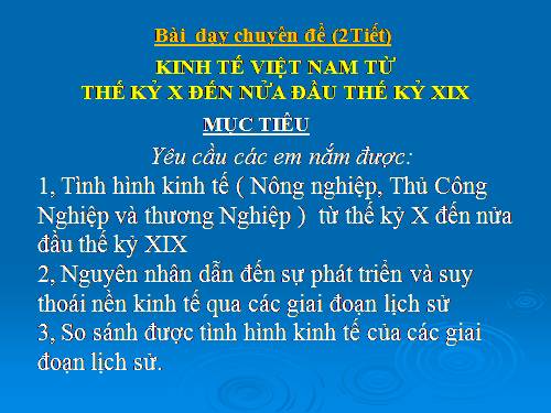 Bài 18-22-25 Chuyên đề: Văn hóa Việt Nam thế kỉ X đến TK XIX