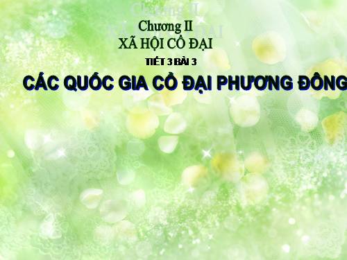 Bài 3. Các quốc gia cổ đại phương Đông