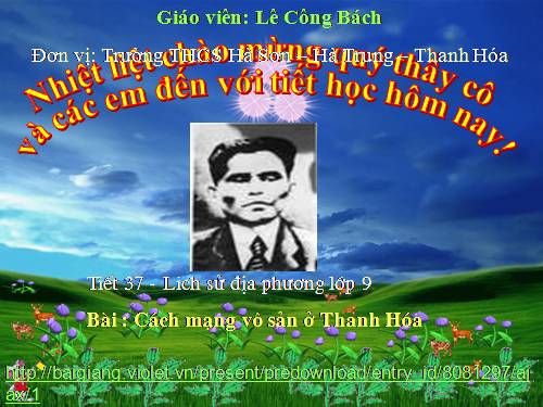 Lịch sử: Cách mạng vô sản ở Thanh Hoá