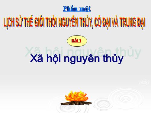 Bài 2. Xã hội nguyên thuỷ