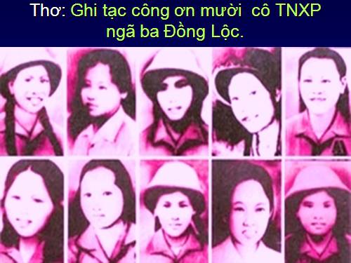 Thơ: Mười cô TNXP Ngã ba Đồng Lộc, Hà Tĩnh