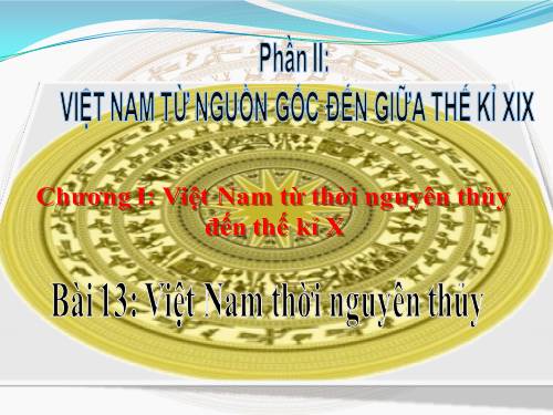 Bài 13. Việt Nam thời nguyên thuỷ