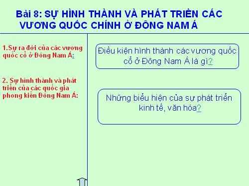 Bài 8. Sự hình thành và phát triển các vương quốc chính ở Đông Nam Á