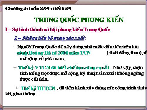 Bài 5. Trung Quốc thời phong kiến