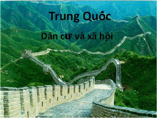 Trung Quốc(dân cư và xã hội)