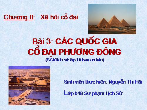 Bài 3. Các quốc gia cổ đại phương Đông